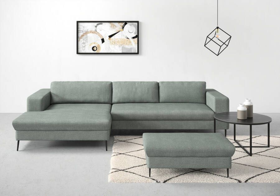 DOMO collection Hoekbank Modica moderne uitstraling met ruime recamière ook in cord