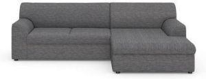 DOMO collection Hoekbank Topmatras met récamier naar keuze met slaapfunctie