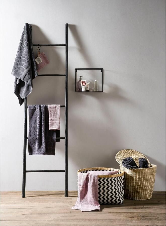 Done. Douchelaken Croco Reliëfweefmotief in kroko-look (1 stuk)