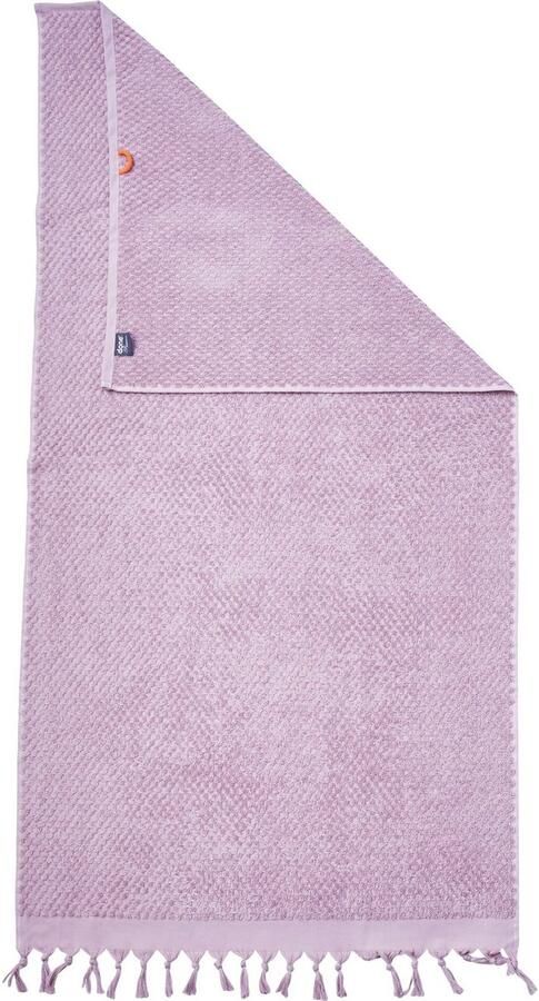 Done. Douchelaken Provence HONEYCOMB Unikleurig in honingraten-look met franje (1 stuk)
