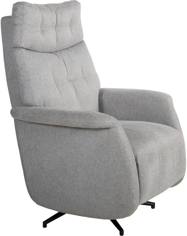 Duo Collection Relaxfauteuil Peralta geïntegreerde voetensteun staal golfondersteuning 115 kg 360° draaibaar (1 stuk)