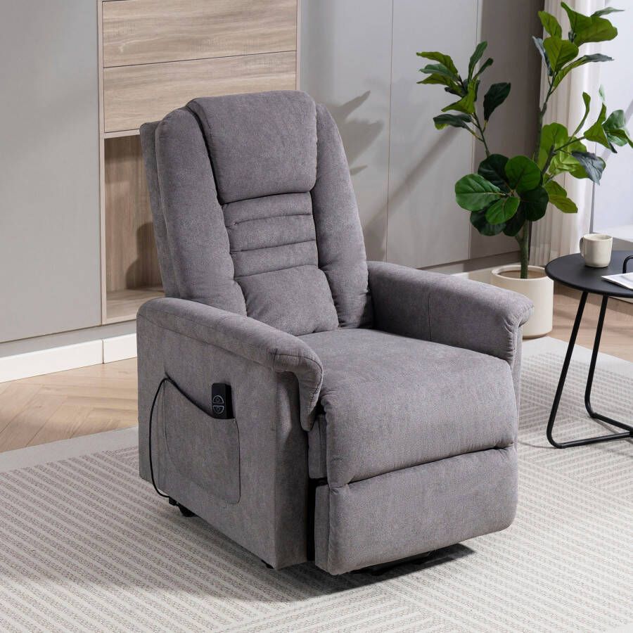 Duo Collection Relaxfauteuil Granada met elektrische opstahulp Relaxfunctie en pocketveren binnenvering met stalen nosagvering