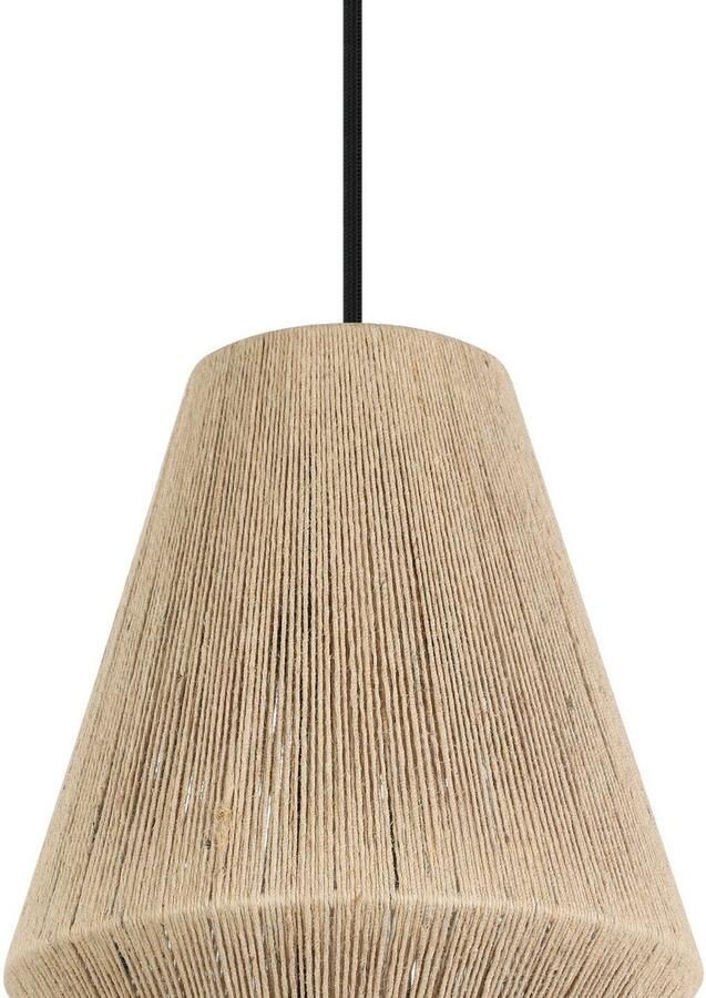 EGLO Hanglamp ALDERNEY Hanglamp staal en textiel E27 eetkamerlamp lamp (1 stuk) - Foto 3