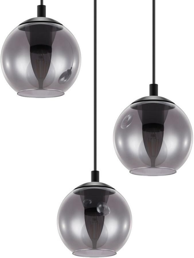 EGLO Â AriscaniÂ HanglampÂ -Â 42 5Â cmÂ -Â GlasÂ -Â 3Â lichtsÂ -Â Zwart Leen Bakker - Foto 7