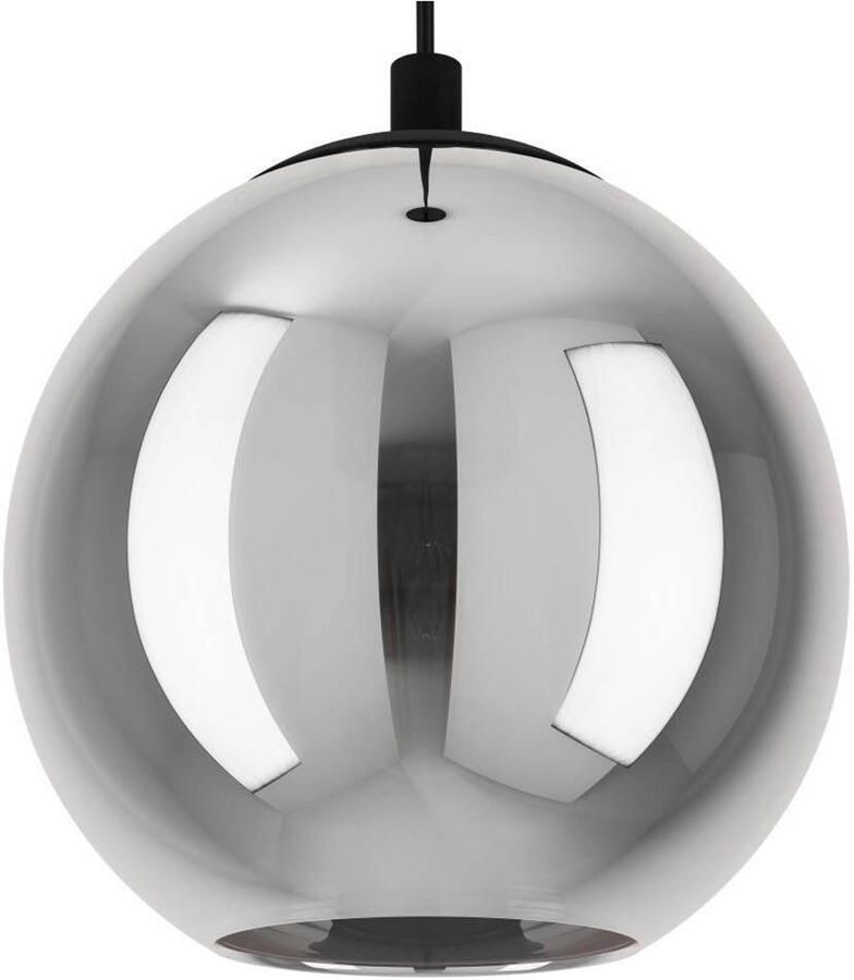 EGLO Hanglamp ARISCANI Lamp voor eettafel hanglamp rookglas zwart transparant E27 (1 stuk) - Foto 2