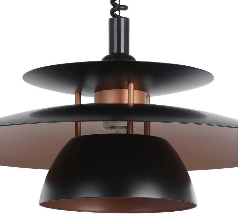 EGLO Hanglamp BRENDA Hanglamp E27 kunststof en staal eetkamerlamp lamp (1 stuk)