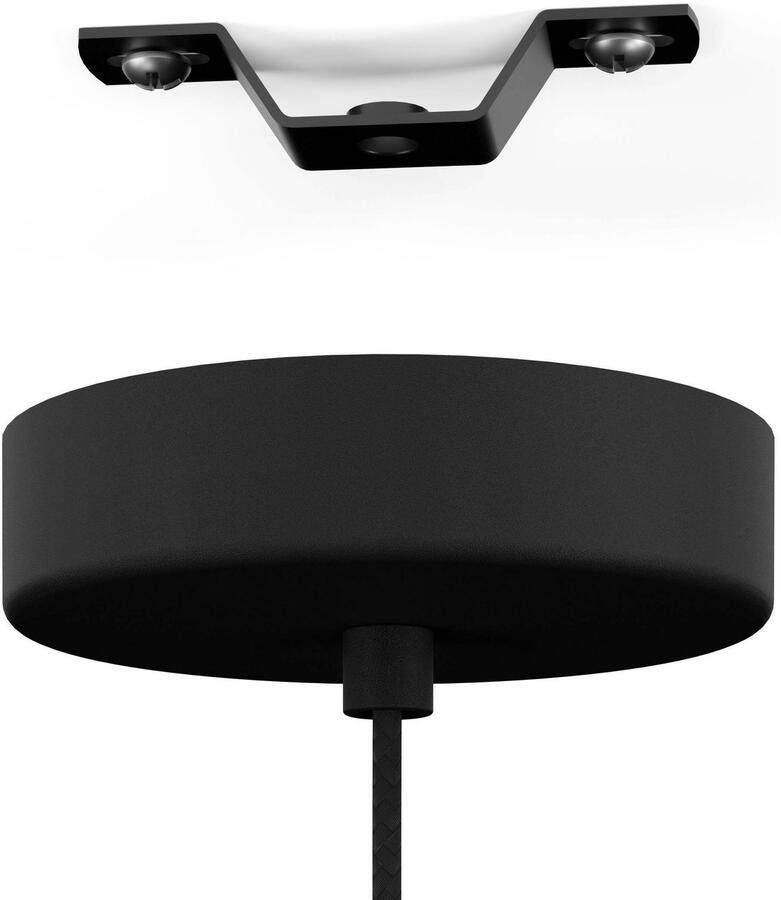 EGLO Hanglamp CAGUANES Hanglamp in zwart en wit van staal excl. E27 40W (1 stuk)