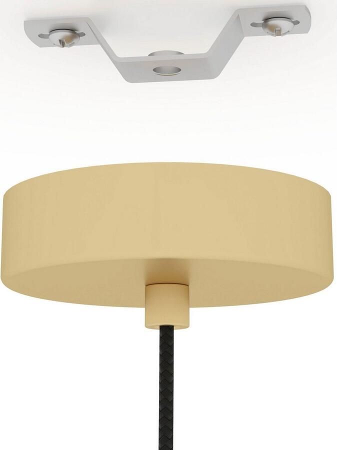 EGLO Hanglamp CARLTON Hanglamp staal E27 hanglamp vintage eetkamerlamp Vintage hanglamp eetkamerlamp van metaal in goud E27 Ø 31 cm (1 stuk)