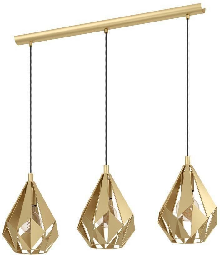 EGLO Hanglamp CARLTON Hanglamp staal eetkamerlamp retro hanglamp lamp (1 stuk) - Foto 3