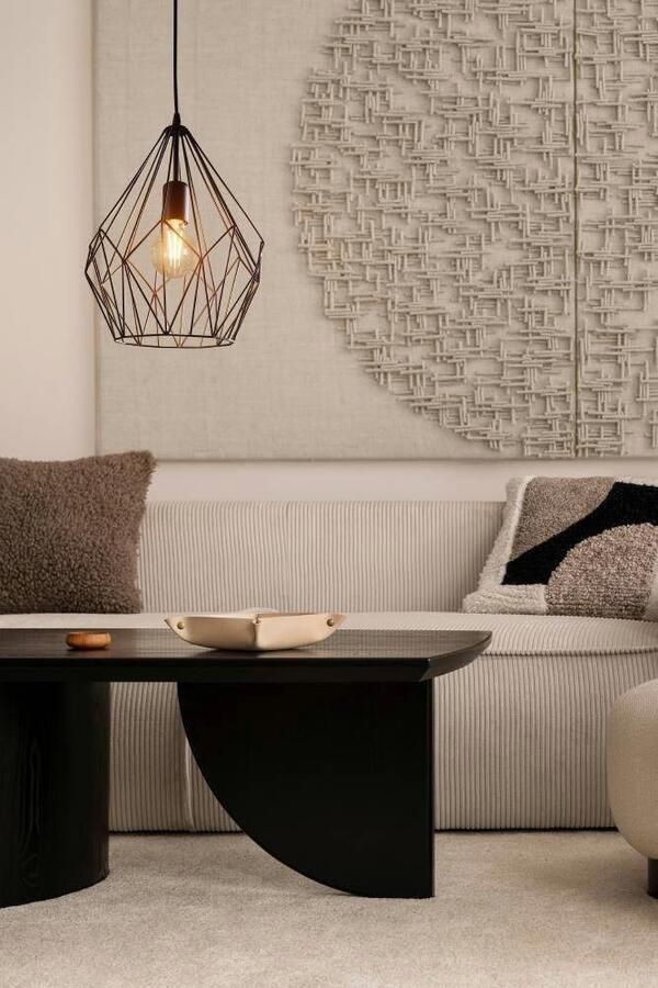 EGLO Hanglamp CARLTON Vintage Hanglamp 1 lamps Draadgaas Industrieel 110x31cm - Foto 2