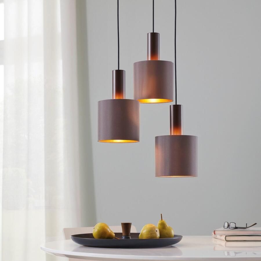 EGLO  Concessa 1 Hanglamp - E27 - Ø 42 cm - Donkerbruin Cappucino Goud