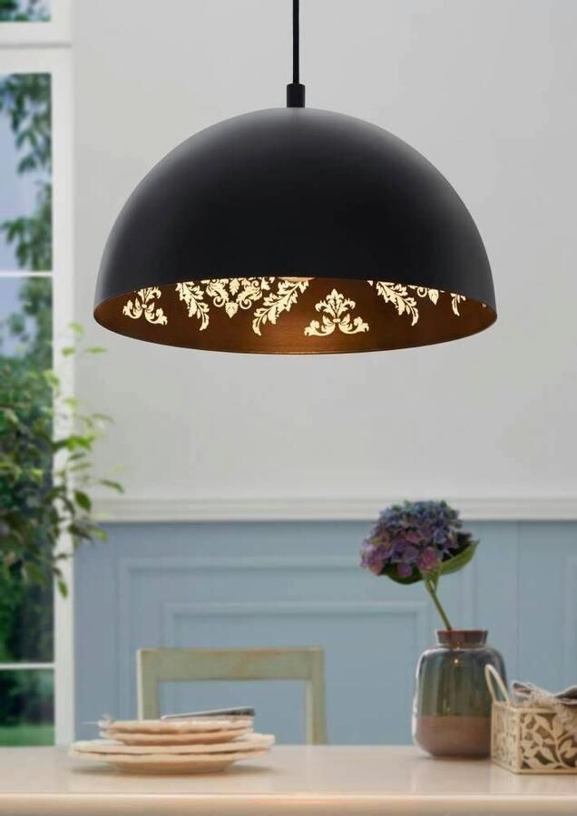 Eglo Congresbury Hanglamp E27 Ø 38 cm Zwart Wit