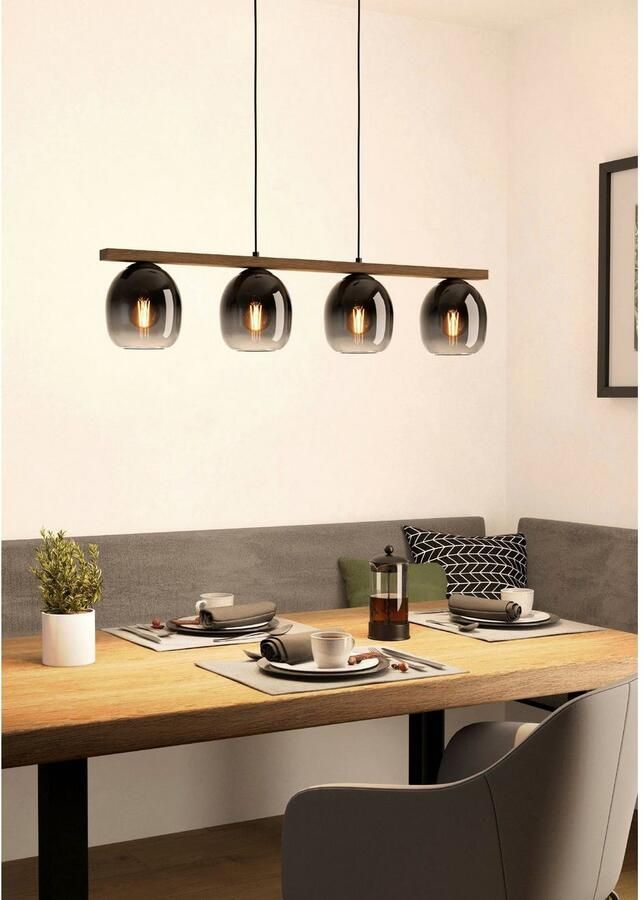 EGLO Â FilagoÂ HanglampÂ -Â E27Â -Â 88Â cmÂ -Â Zwart Bruin Leen Bakker - Foto 4