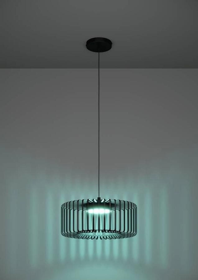 EGLO Hanglamp GINESTRONE-Z hanglamp zwart ZigBee 3.0 timer pendellamp App spraakbesturing Alexa ‎110x45x45cm excl. afstandsbediening (1 stuk) - Foto 7