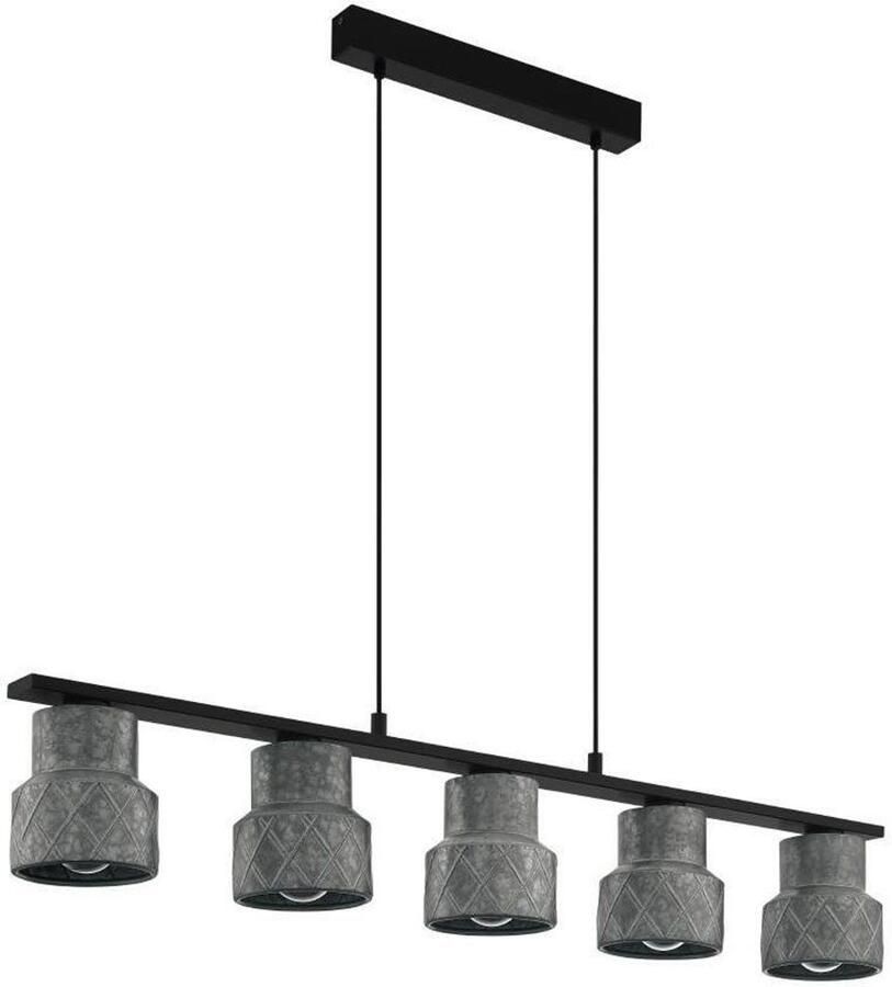 EGLO  Hilcott Hanglamp - E27 - 116 cm - Zwart