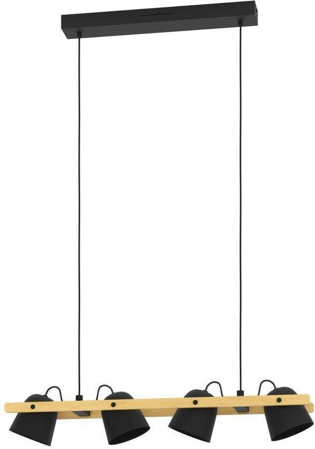 EGLO Connect .z Hornwood-Z Hanglamp 78 cm Zwart Bruin Instelbaar RGB & wit licht Dimbaar Zigbee - Foto 5