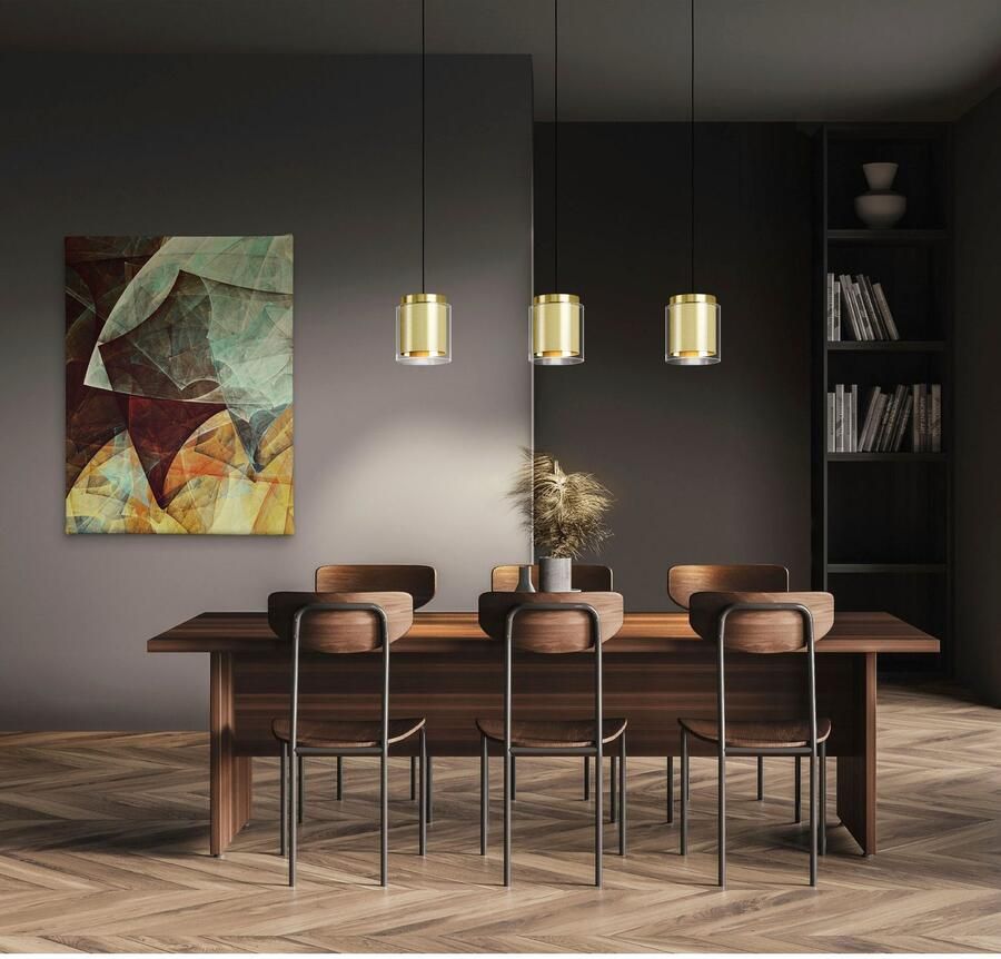 EGLO Hanglamp LAGUNITAS Hanglamp in zwart en messing en goudkleur van staal (1 stuk)