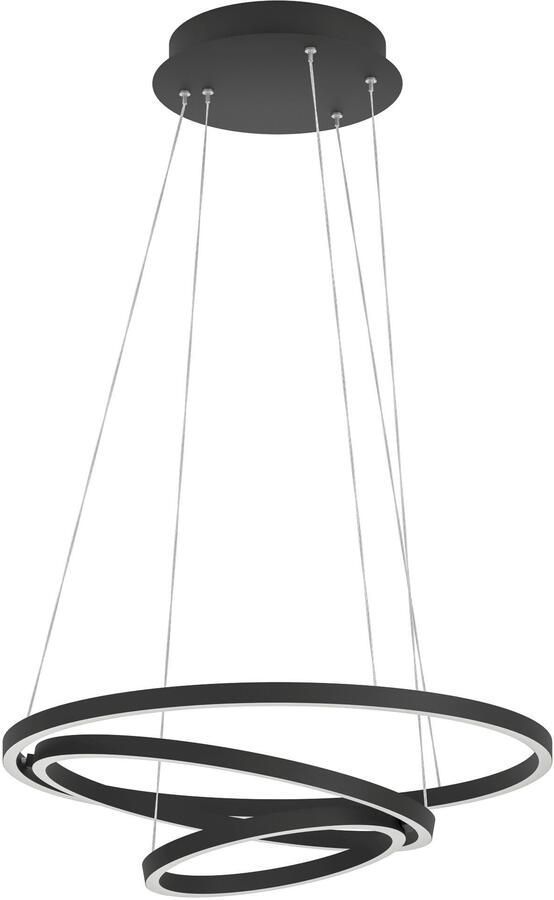 EGLO Hanglamp LOBINERO-Z hanglamp zwart instelbaar wit ZigBee 3.0 pendellamp Timer App spraakbesturing Alexa ‎‎‎‎58x58x110cm excl. afstandsbediening (1 stuk)