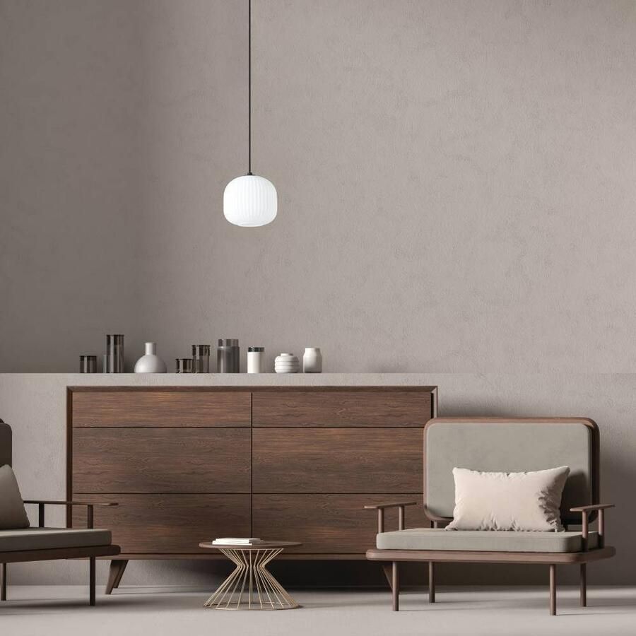 EGLO Hanglamp MANTUNALLE Hanglamp staal glas IP20 E27 eettafellamp lamp (1 stuk)