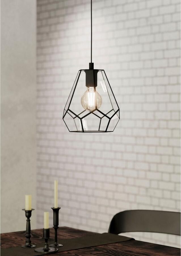 EGLO Hanglamp MARDYKE Hanglamp in zwart van staal excl. E27 40W (1 stuk)