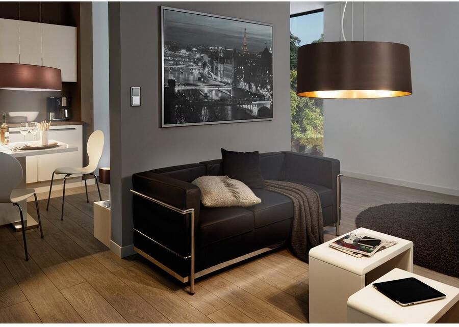 EGLO Hanglamp MASERLO hanglamp woonkamer eetkamer gezellig 110x53cm - Foto 3