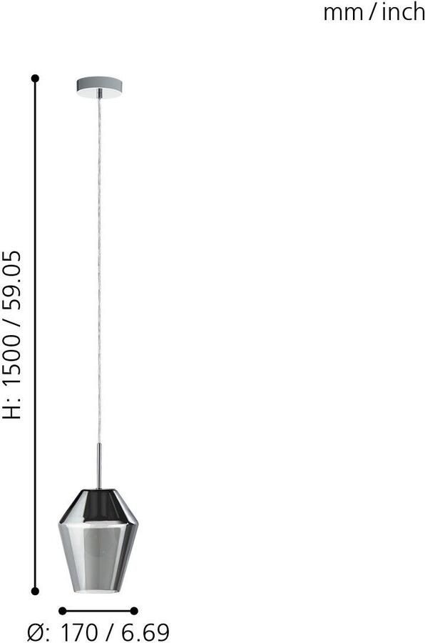 Outdoor Covers EGLO hanglamp Murmillo chroom Leen Bakker