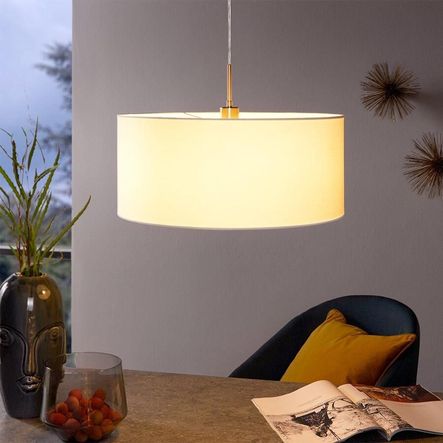 EGLO Hanglamp PASTERI Lamp van stof Ø53 x H110 cm excl. 1 x E27 (elk max. 60W)