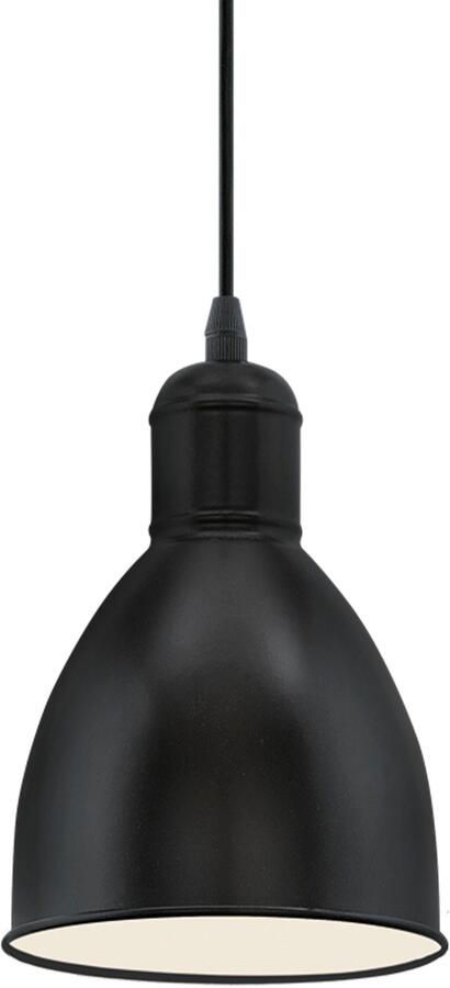 EGLO Hanglamp PRIDDY hanglamp pendellamp staal zwart E27 industrieel Woonkamerlamp eettafellamp 1 lamps retro vintage 110x15 5cm