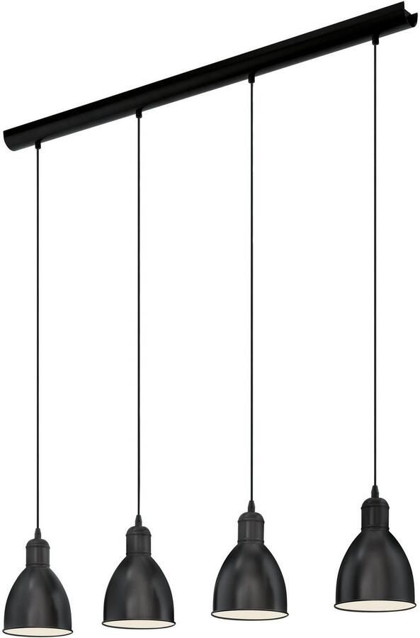 EGLO Hanglamp PRIDDY hanglamp pendellamp staal zwart E27 industrieel Woonkamerlamp eettafellamp 4 lamps vintage 110x97 5x15 5cm - Foto 7