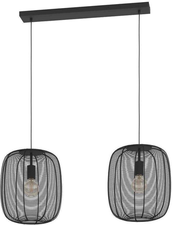 EGLO Hanglamp RINROE Hanglamp staal E27 IP20 vintage woonkamerlamp lamp (1 stuk) - Foto 4
