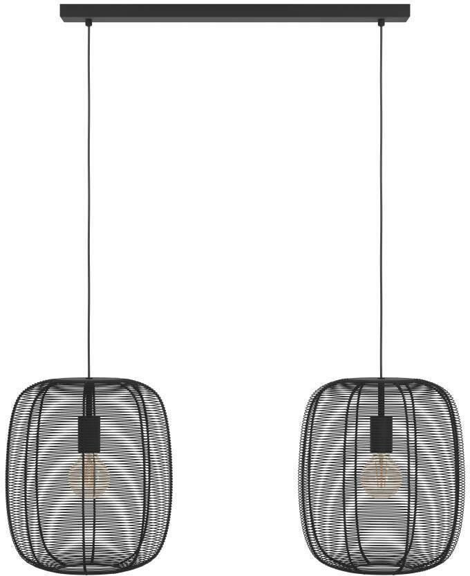 EGLO Hanglamp RINROE Hanglamp staal E27 IP20 vintage woonkamerlamp lamp (1 stuk) - Foto 3