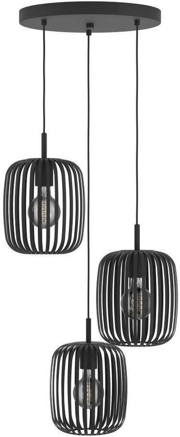 EGLO Hanglamp ROMAZZINA hanglamp eettafellamp zandkleurig metaal E27 Hanglamp woonkamer modern ballonvormige lampenkap 110x46cm (1 stuk) - Foto 7