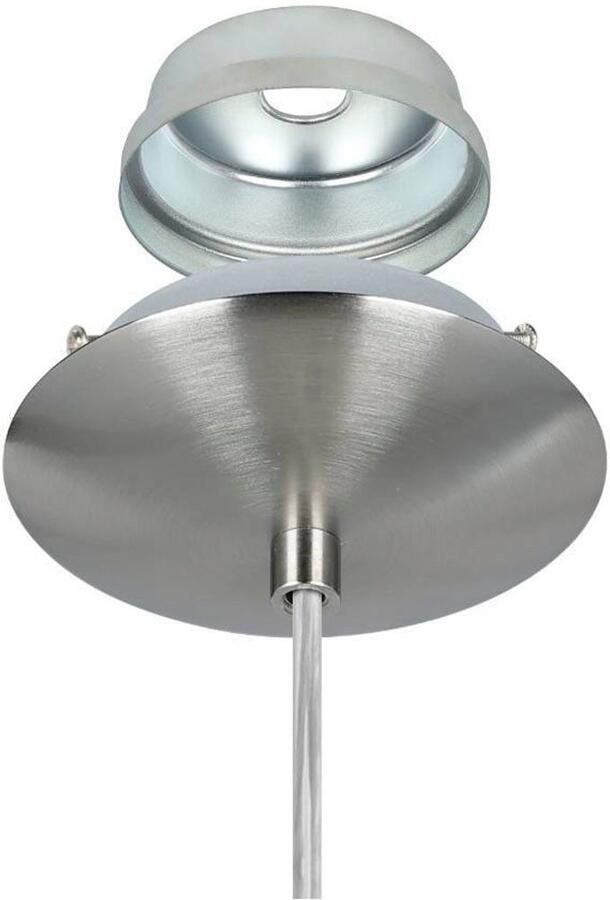 EGLO  Rondo - Hanglamp - 1 Lichts - Ø200mm. -Nikkel-Mat - Wit - Foto 5