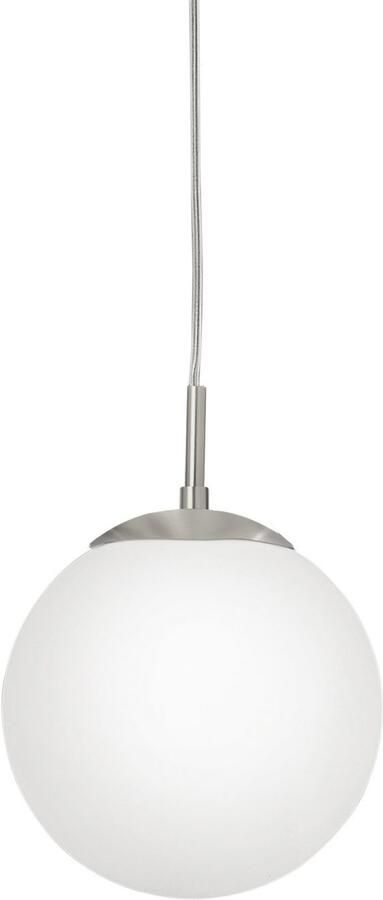 EGLO  Rondo - Hanglamp - 1 Lichts - Ø200mm. -Nikkel-Mat - Wit - Foto 6