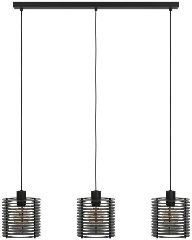 EGLO Hanglamp SEGOVIA Hanglamp metaal en hout in zwart E27 fitting L 88 cm (1 stuk) - Foto 2