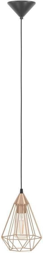 EGLO Hanglamp TARBES hanglamp pendellamp vintage retro staal koper E27 - Foto 8