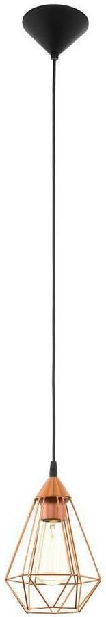 EGLO Hanglamp TARBES hanglamp pendellamp vintage retro staal koper E27 - Foto 7