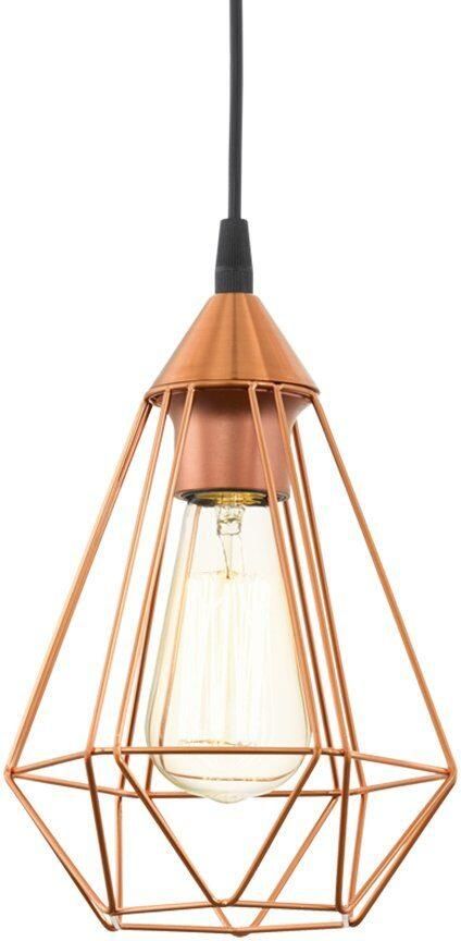 EGLO Hanglamp TARBES hanglamp pendellamp vintage retro staal koper E27 - Foto 5