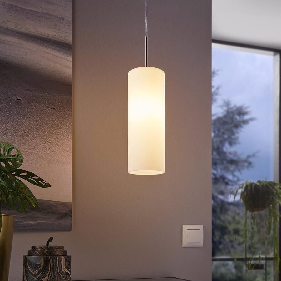 EGLO Hanglamp TROY 3 Hanglamp staal en glas E227 IP20 eettafellamp lamp