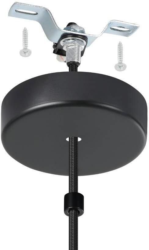 EGLO Hanglamp TRURO 2 hanglamp eettafellamp staal zwart koper E27 Woonkamerlamp 1 lamps vintage industrieel retro 110x37cm (1 stuk) - Foto 2