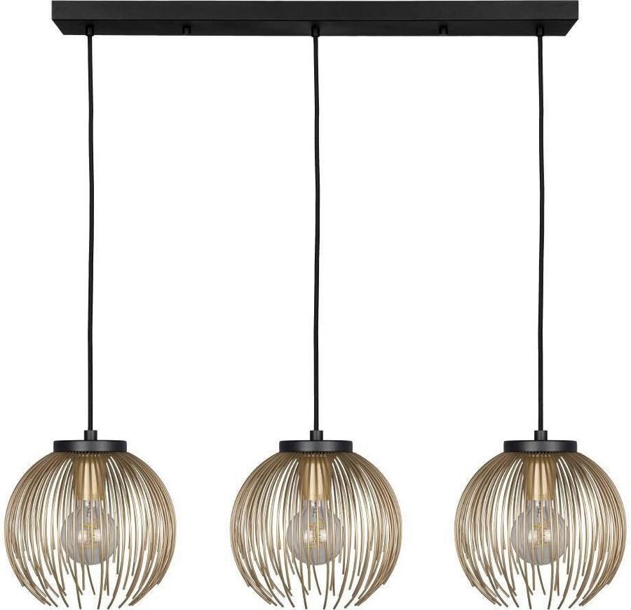 EGLO Hanglamp VENEZUELA hanglamp eettafellamp metaal zwart goud E27 Eettafellamp hanglamp draadscherm 1lamps 110x93 5x23 5xcm (1 stuk) - Foto 2