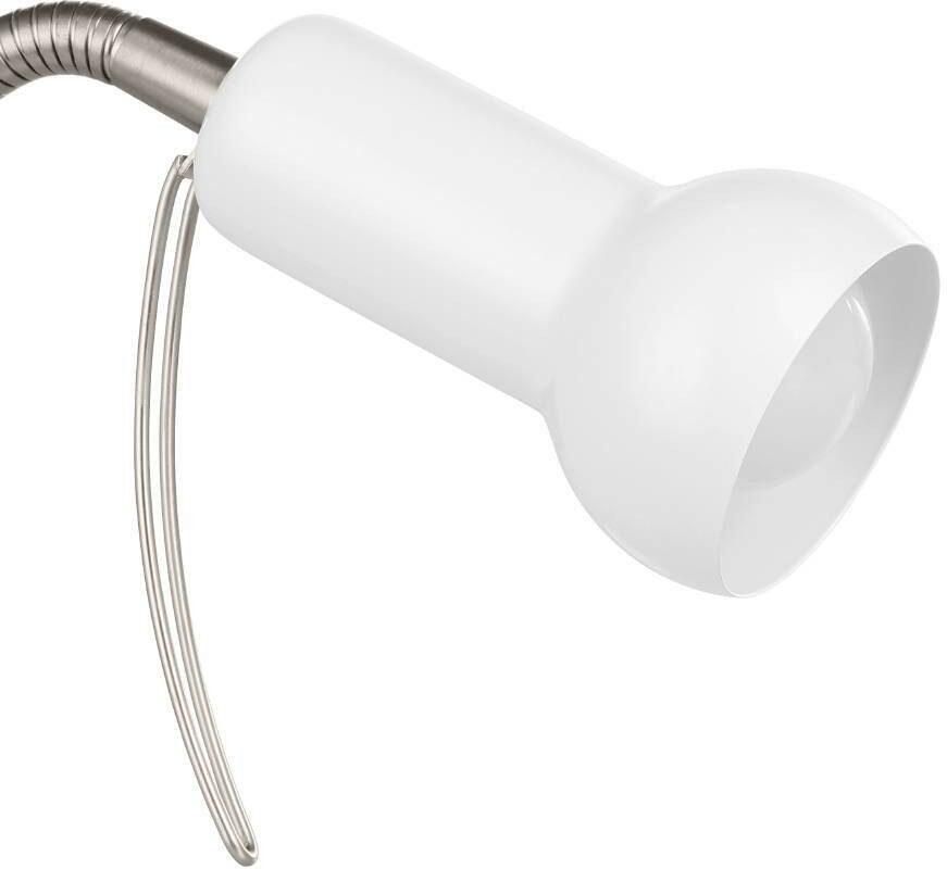 EGLO Klemlamp FABIO klemspot excl. lamp E14 met klem kantoor Klem lamp leeslamp schakelaar flexibele lampen hals hoogte: 30cm