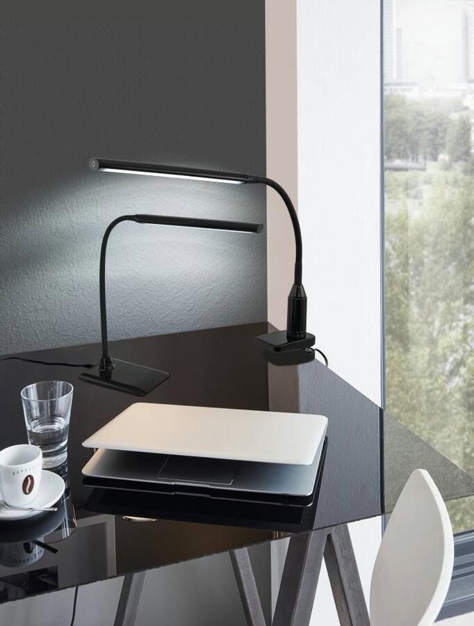 EGLO Klemlamp LAROA tafellamp aanraaksensor 4-staps dimming klemlamp