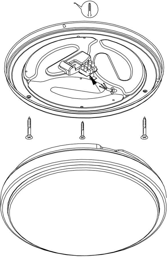 EGLO Led-plafondlamp COMPETA 1 Staal en kunststof eetkamer industrieel minimalistisch (1 stuk) - Foto 6