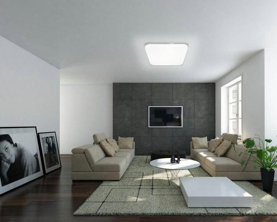 EGLO Led-plafondlamp FRANIA plafondlamp wit lage opbouw Watt kantoor (1 stuk) - Foto 2