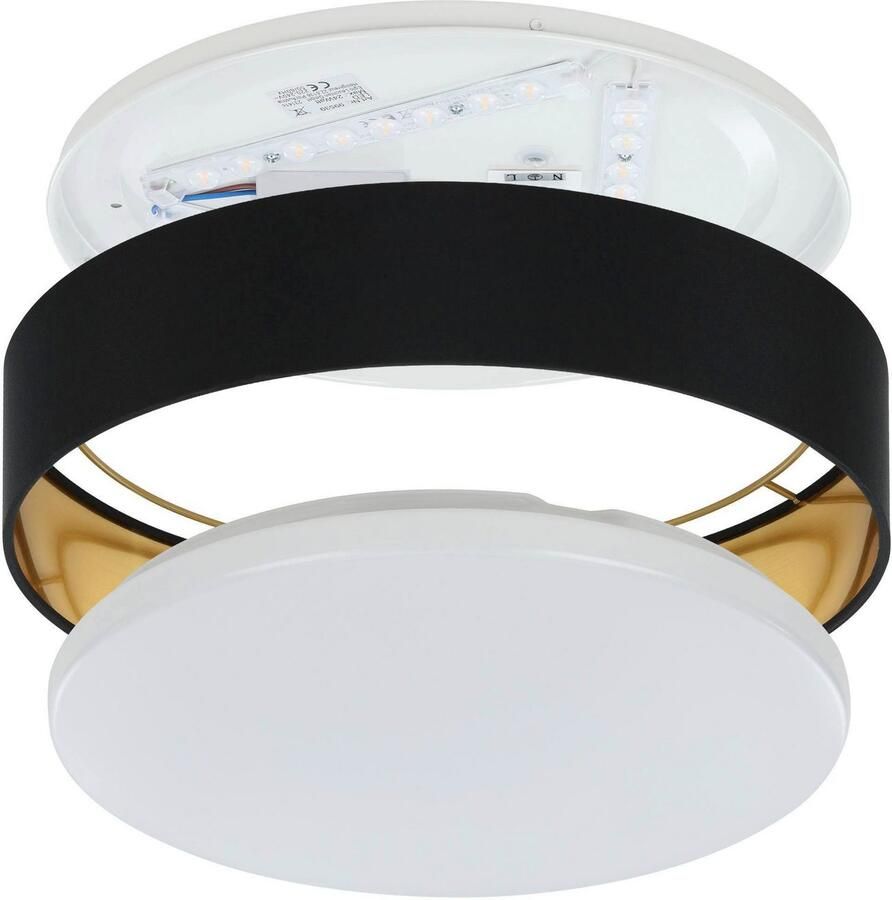 EGLO Led-plafondlamp MASERLO Stoffen lamp Maserlo2 Ø38 x H9 cm led-plank textielen kap (1 stuk) - Foto 2