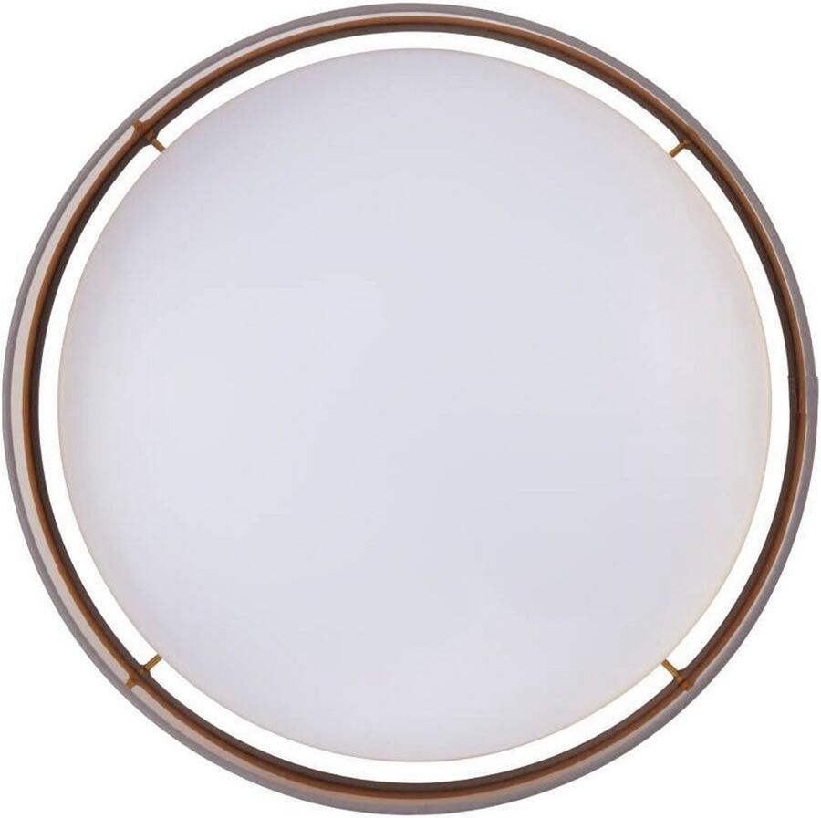 EGLO Led-plafondlamp MASERLO Stoffen lamp Maserlo2 Ø38 x H9 cm led-plank textielen kap (1 stuk)