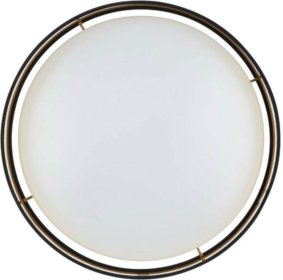 EGLO Led-plafondlamp MASERLO Stoffen lamp Maserlo2 Ø38 x H9 cm led-plank textielen kap (1 stuk)