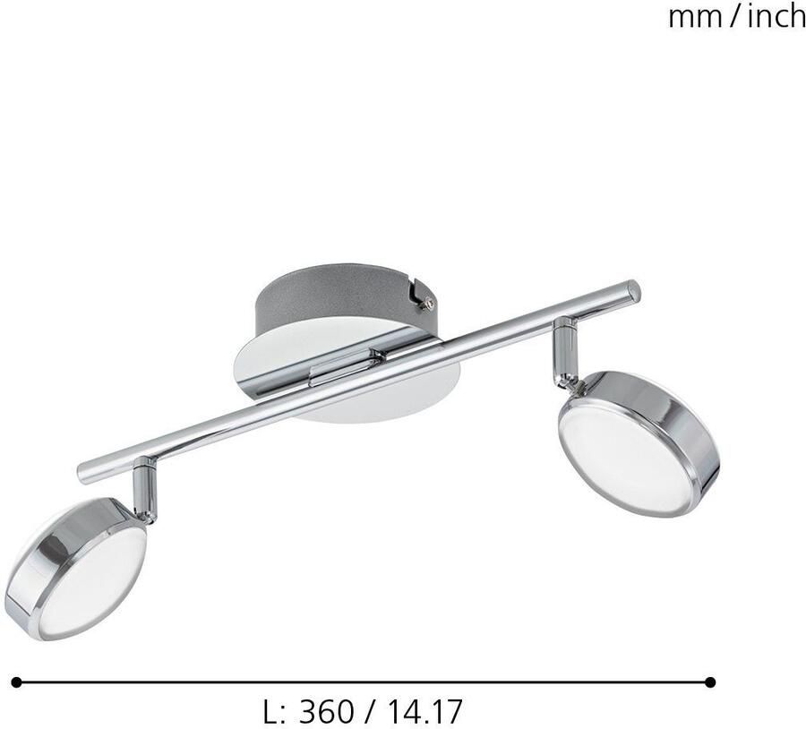 EGLO  Salto - Spot - 2 Lichts - Chroom - Gesatineerd