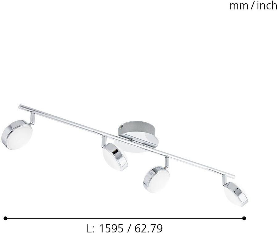 EGLO  Salto - Spot - 4 Lichts - Chroom - Gesatineerd